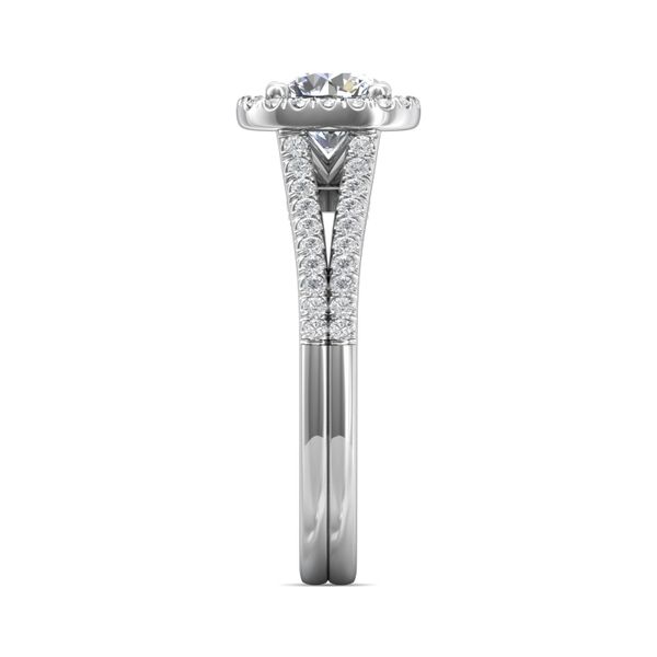 Platinum FlyerFit Split Shank Engagement Ring Image 4 Valentine's Fine Jewelry Dallas, PA
