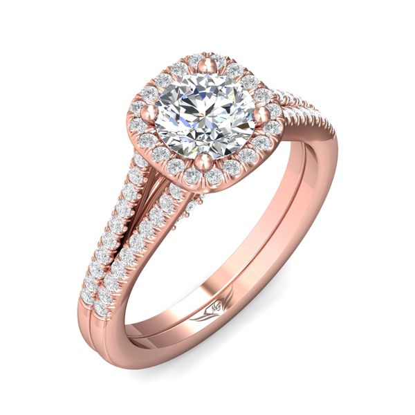 FlyerFit Split Shank 14K Pink Gold Engagement Ring  Image 5 Grogan Jewelers Florence, AL
