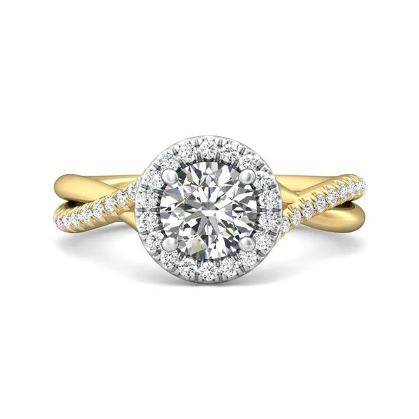 FlyerFit Split Shank 14K Yellow and 14K White Gold Engagement Ring H-I SI1 Meyers Jewelers Grove City, OH