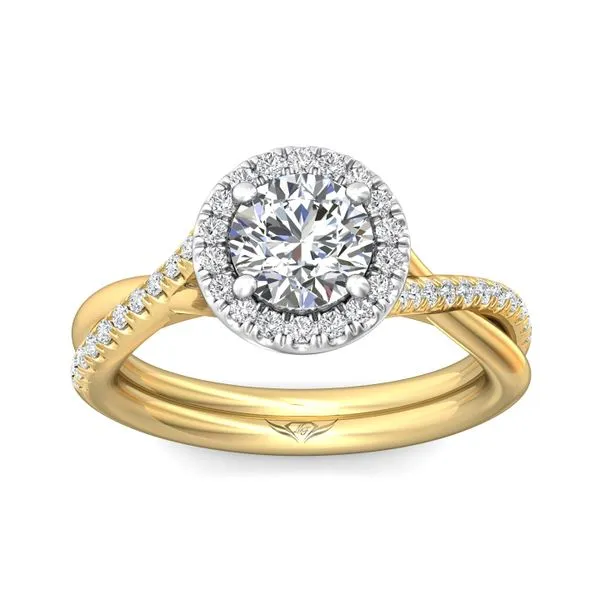 FlyerFit Split Shank 14K Yellow and 14K White Gold Engagement Ring H-I SI1 Image 2 Meyers Jewelers Grove City, OH