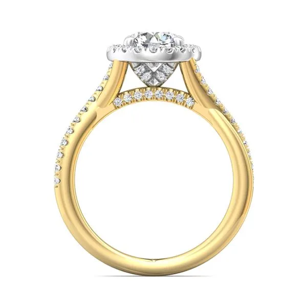FlyerFit Split Shank 14K Yellow and 14K White Gold Engagement Ring H-I SI1 Image 3 Meyers Jewelers Grove City, OH