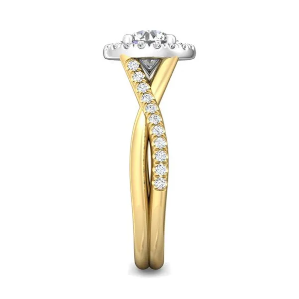 FlyerFit Split Shank 14K Yellow and 14K White Gold Engagement Ring H-I SI1 Image 4 Meyers Jewelers Grove City, OH