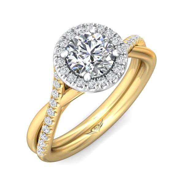 FlyerFit Split Shank 14K Yellow and 14K White Gold Engagement Ring H-I SI1 Image 5 Meyers Jewelers Grove City, OH