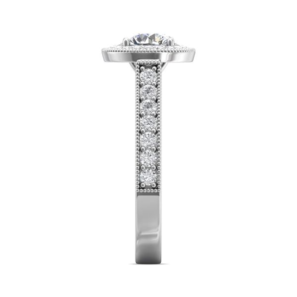Flyerfit Micropave Halo 18K White Gold Engagement Ring H-I SI2 Image 4 Becky Beauchine Kulka Diamonds and Fine Jewelry Okemos, MI