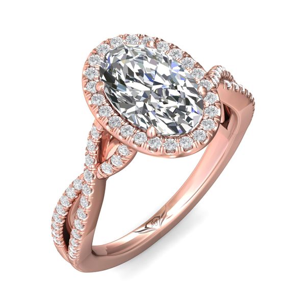 FlyerFit Split Shank 14K Pink Gold Engagement Ring  Image 5 Grogan Jewelers Florence, AL