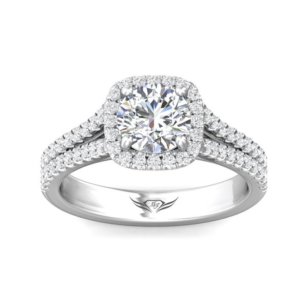 Flyerfit Split Shank 14K White Gold Engagement Ring H-I SI1 Image 2 Becky Beauchine Kulka Diamonds and Fine Jewelry Okemos, MI