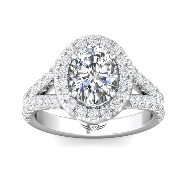 Platinum FlyerFit Split Shank Engagement Ring Image 2 Becky Beauchine Kulka Diamonds and Fine Jewelry Okemos, MI