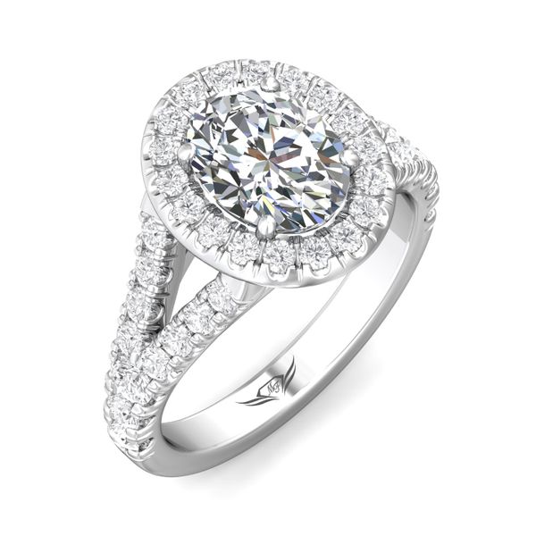 18K White Gold FlyerFit Split Shank Engagement Ring Image 5 Valentine's Fine Jewelry Dallas, PA