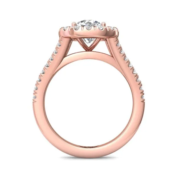 Pink Heart Cut Multi Split Shank Ring