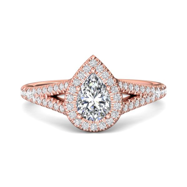 FlyerFit Split Shank 18K Pink Gold Engagement Ring  Grogan Jewelers Florence, AL
