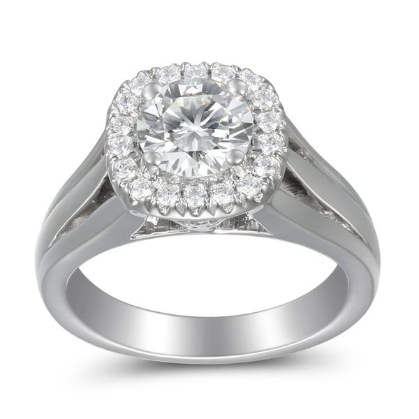 Flyerfit Split Shank 18K White Gold Engagement Ring H-I SI1 Image 2 Grogan Jewelers Florence, AL