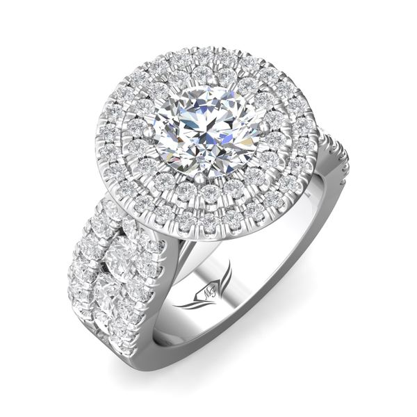 Flyerfit Encore 18K White Gold Engagement Ring H-I SI1 Image 5 Wesche Jewelers Melbourne, FL
