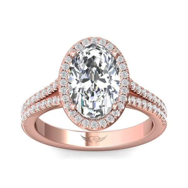 FlyerFit Split Shank 14K Pink Gold Engagement Ring H-I SI1 Image 2 Meyers Jewelers Grove City, OH