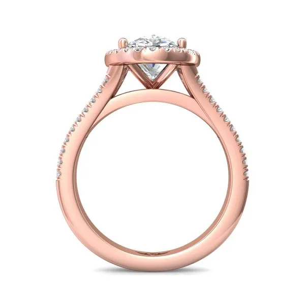 FlyerFit Split Shank 14K Pink Gold Engagement Ring H-I SI1 Image 3 Meyers Jewelers Grove City, OH