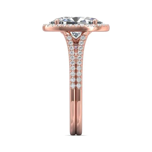 FlyerFit Split Shank 14K Pink Gold Engagement Ring H-I SI1 Image 4 Meyers Jewelers Grove City, OH