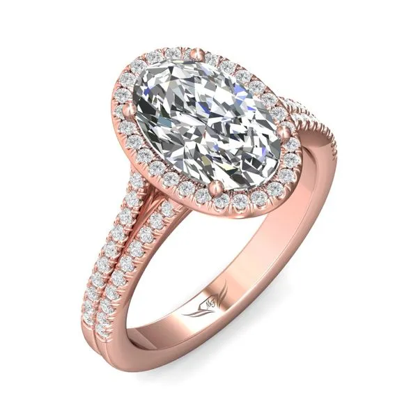 FlyerFit Split Shank 14K Pink Gold Engagement Ring H-I SI1 Image 5 Meyers Jewelers Grove City, OH