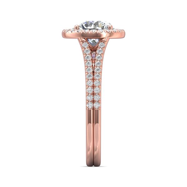 FlyerFit Split Shank 14K Pink Gold Engagement Ring  Image 4 Grogan Jewelers Florence, AL