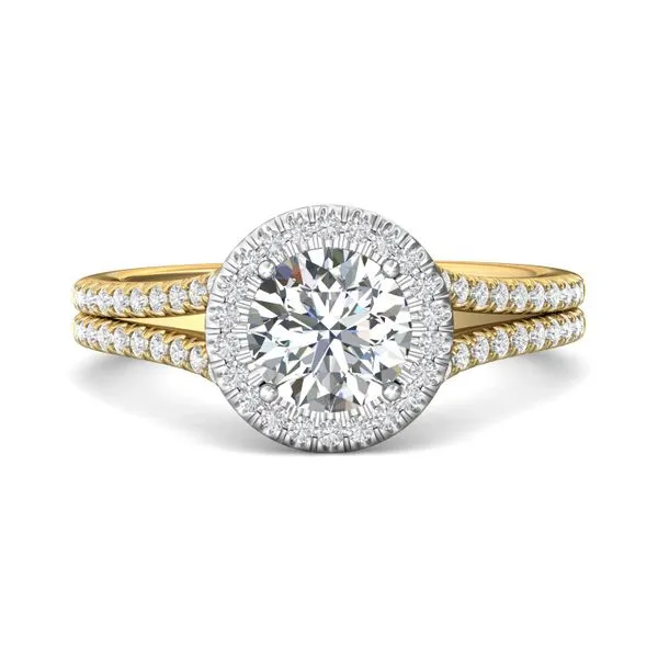 FlyerFit Split Shank 14K Yellow and 14K White Gold Engagement Ring H-I SI1 Meyers Jewelers Grove City, OH