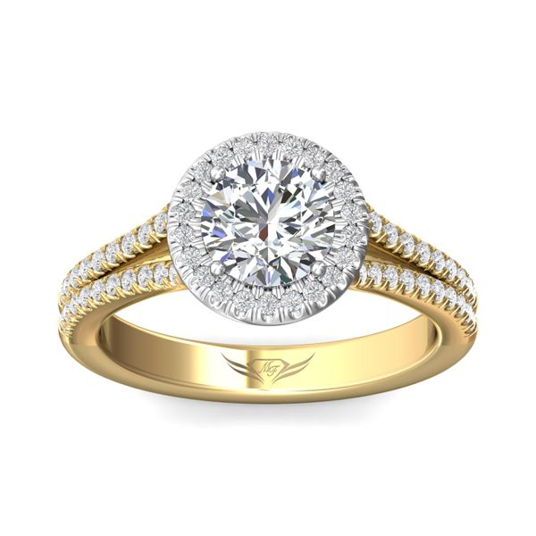 FlyerFit Split Shank 14K Yellow and 14K White Gold Engagement Ring H-I SI1 Image 2 Meyers Jewelers Grove City, OH