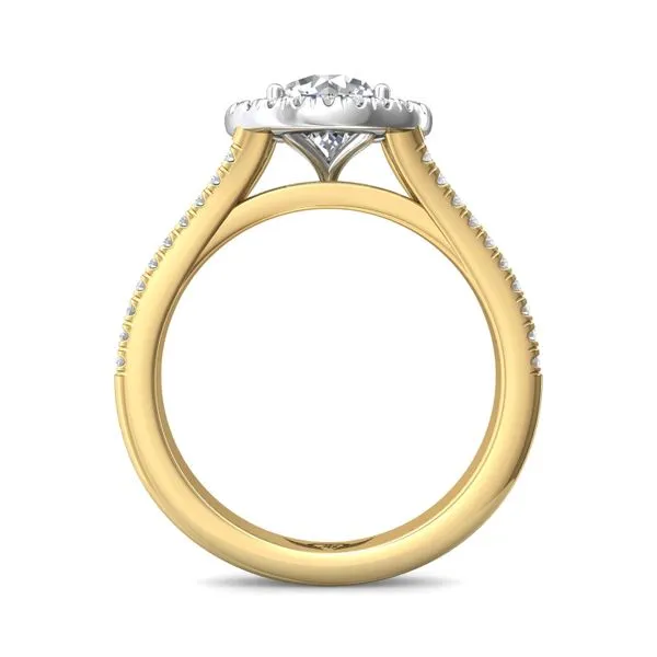 FlyerFit Split Shank 14K Yellow and 14K White Gold Engagement Ring H-I SI1 Image 3 Meyers Jewelers Grove City, OH