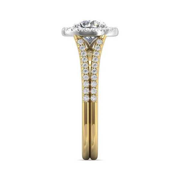 FlyerFit Split Shank 14K Yellow and 14K White Gold Engagement Ring H-I SI1 Image 4 Meyers Jewelers Grove City, OH