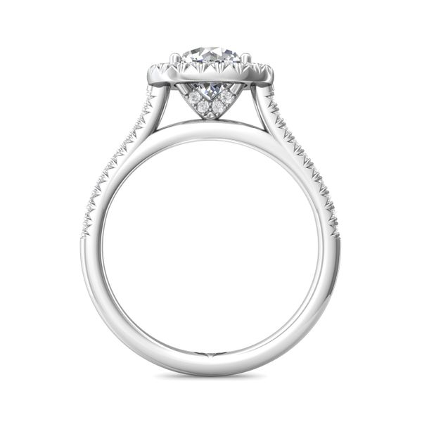 Flyerfit Micropave Halo 14K White Gold Engagement Ring H-I SI2 Image 3 Becky Beauchine Kulka Diamonds and Fine Jewelry Okemos, MI