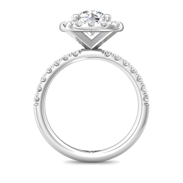 Flyerfit Micropave Halo 14K White Gold Engagement Ring H-I SI1 Image 3 Wesche Jewelers Melbourne, FL