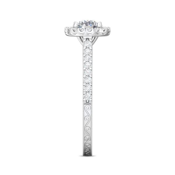 Platinum FlyerFit Vintage Engagement Ring Image 4 Becky Beauchine Kulka Diamonds and Fine Jewelry Okemos, MI