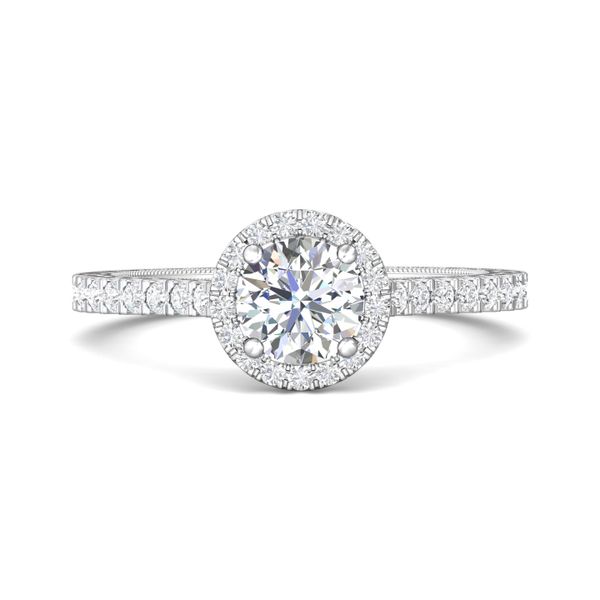 18K White Gold FlyerFit Vintage Engagement Ring Cornell's Jewelers Rochester, NY