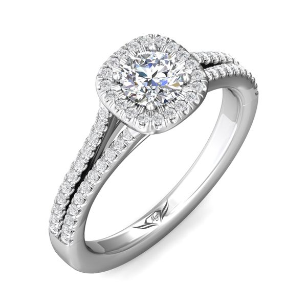 18K White Gold FlyerFit Split Shank Engagement Ring Image 5 Becky Beauchine Kulka Diamonds and Fine Jewelry Okemos, MI