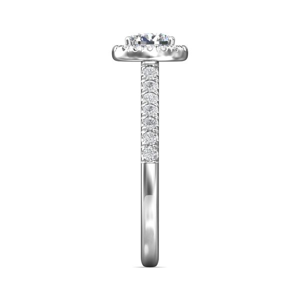 Flyerfit Micropave Halo Platinum Engagement Ring H-I SI2 Image 4 Becky Beauchine Kulka Diamonds and Fine Jewelry Okemos, MI
