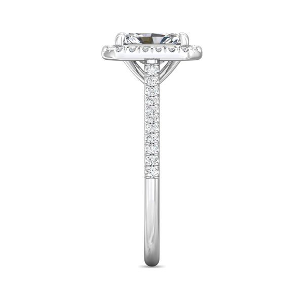 Flyerfit Micropave Halo Platinum Engagement Ring H-I SI1 Image 4 Wesche Jewelers Melbourne, FL