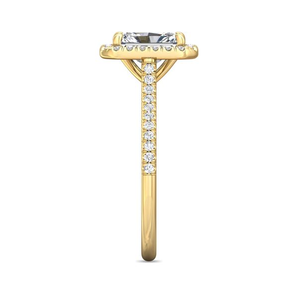Flyerfit Micropave Halo 14K Yellow Gold Engagement Ring G-H VS2-SI1 Image 4 Becky Beauchine Kulka Diamonds and Fine Jewelry Okemos, MI