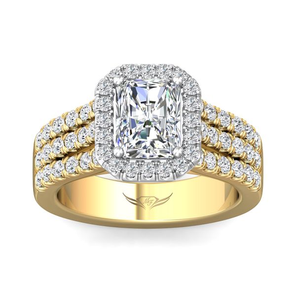 Flyerfit Encore 18K Yellow Gold Shank And White Gold Top Engagement Ring H-I SI2 Image 2 Grogan Jewelers Florence, AL
