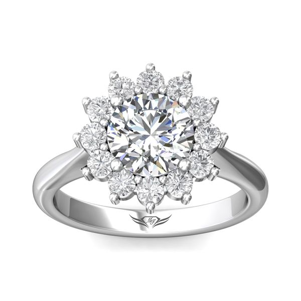 14K White Gold FlyerFit Solitaire Engagement Ring Image 2 Valentine's Fine Jewelry Dallas, PA