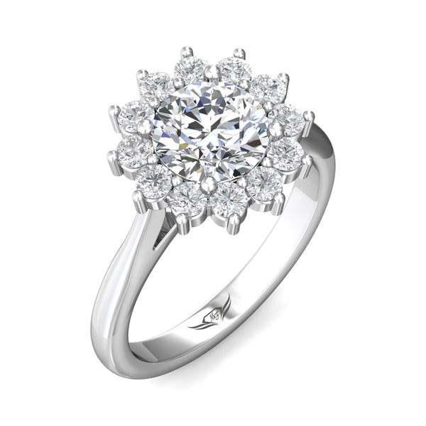 14K White Gold FlyerFit Solitaire Engagement Ring Image 5 Cornell's Jewelers Rochester, NY