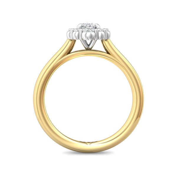 FlyerFit Solitaire 18K Yellow Gold Shank And White Gold Top Engagement Ring H-I SI2 Image 3 Meyers Jewelers Grove City, OH