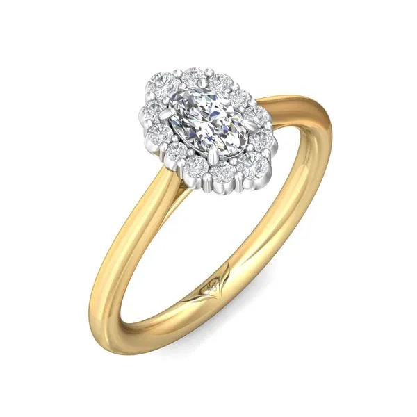 FlyerFit Solitaire 18K Yellow Gold Shank And White Gold Top Engagement Ring H-I SI2 Image 5 Meyers Jewelers Grove City, OH