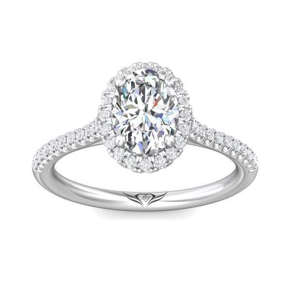 FlyerFit Micropave Halo 14K White Gold Engagement Ring G-H VS2-SI1 Image 2 Meyers Jewelers Grove City, OH