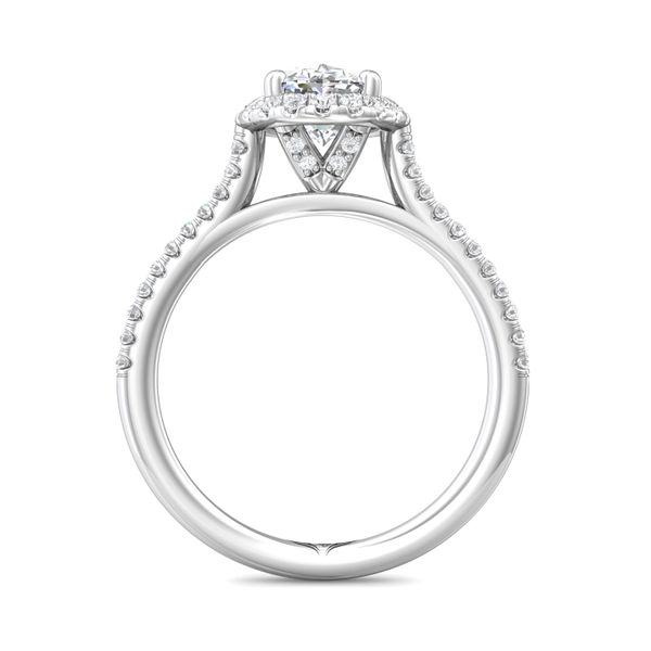FlyerFit Micropave Halo 14K White Gold Engagement Ring G-H VS2-SI1 Image 3 Meyers Jewelers Grove City, OH