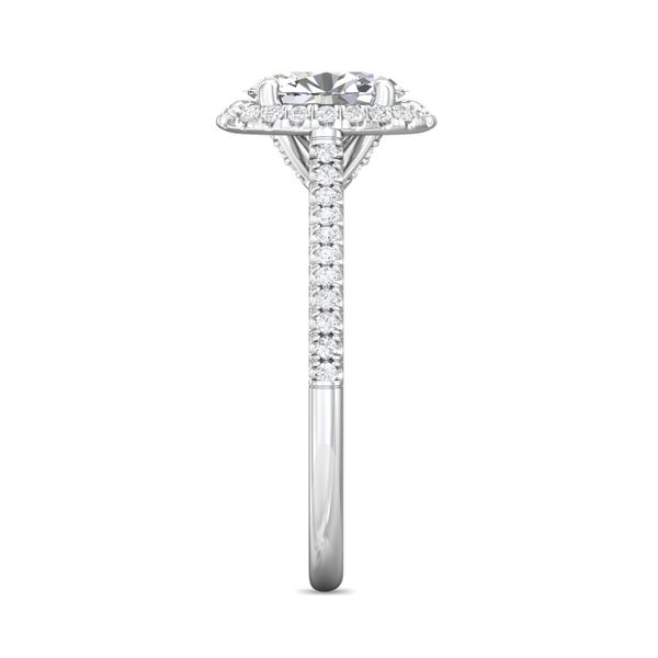 FlyerFit Micropave Halo 14K White Gold Engagement Ring G-H VS2-SI1 Image 4 Meyers Jewelers Grove City, OH