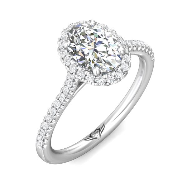 FlyerFit Micropave Halo 14K White Gold Engagement Ring G-H VS2-SI1 Image 5 Meyers Jewelers Grove City, OH