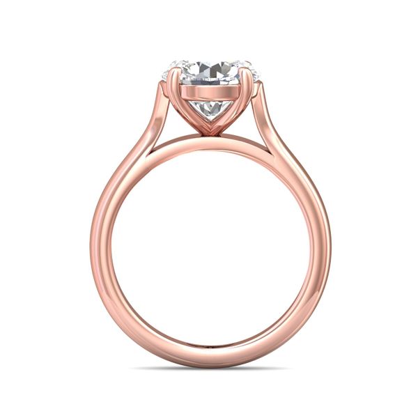 Flyerfit Solitaire 18K Pink Gold Engagement Ring Image 3 Valentine's Fine Jewelry Dallas, PA