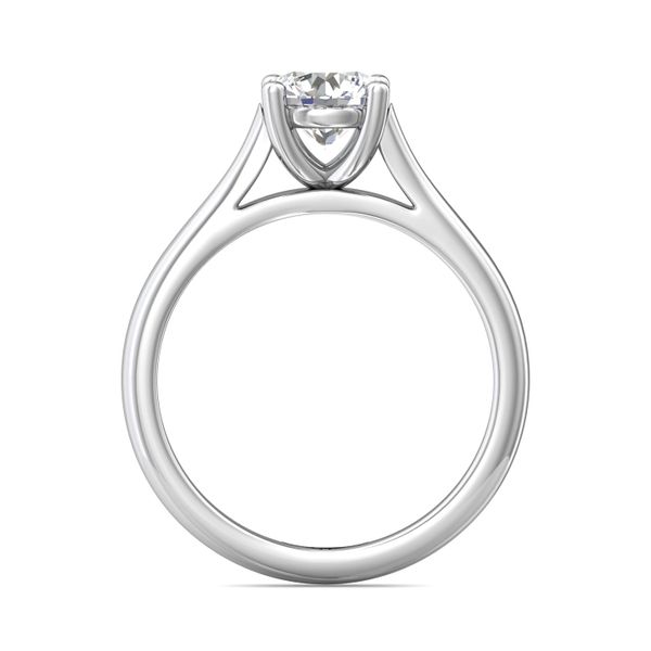 Platinum FlyerFit Solitaire Engagement Ring Image 3 Becky Beauchine Kulka Diamonds and Fine Jewelry Okemos, MI