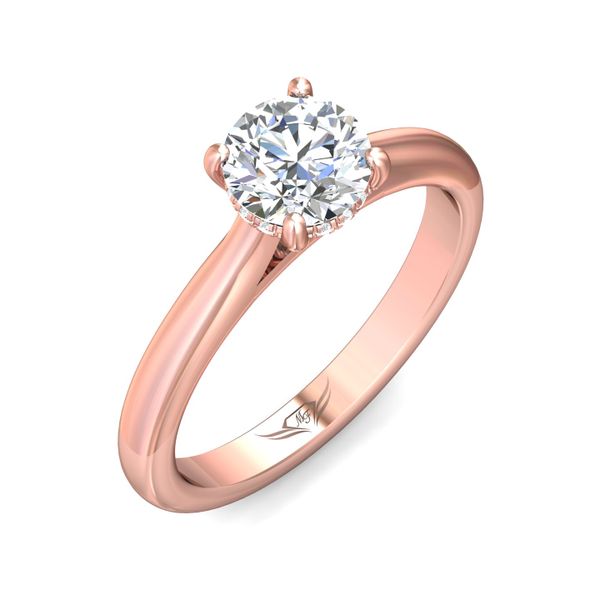 Flyerfit Solitaire 14K Pink Gold Engagement Ring G-H VS2-SI1 Image 5 Wesche Jewelers Melbourne, FL
