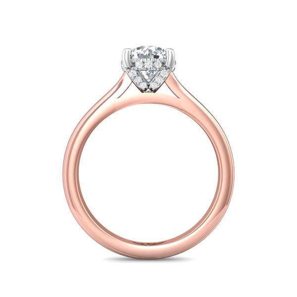Flyerfit Solitaire 14K Pink Gold Shank And White Gold Top Engagement Ring H-I SI1 Image 3 Wesche Jewelers Melbourne, FL