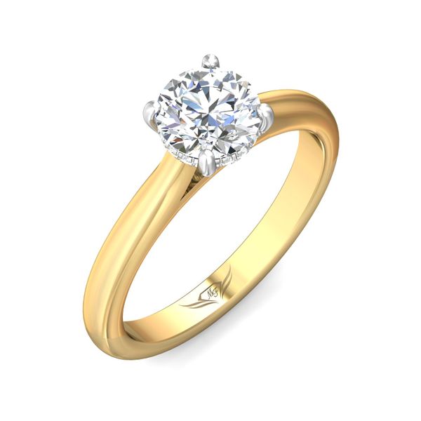 Flyerfit Solitaire 14K Yellow and 14K White Gold Engagement Ring G-H VS2-SI1 Image 5 Wesche Jewelers Melbourne, FL