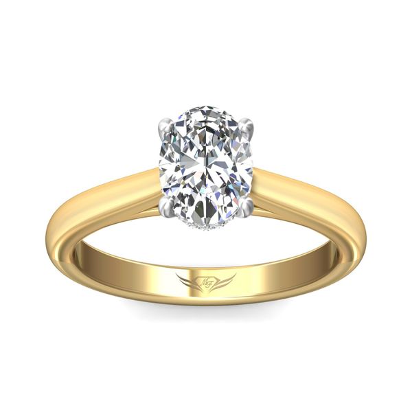 FlyerFit Solitaire 14K Yellow and 14K White Gold Engagement Ring  Image 2 Becky Beauchine Kulka Diamonds and Fine Jewelry Okemos, MI