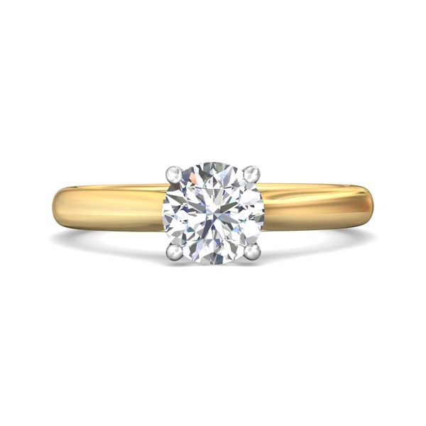 Flyerfit Solitaire 18K Yellow Gold Shank And Platinum Top Engagement Ring H-I SI1 Becky Beauchine Kulka Diamonds and Fine Jewelry Okemos, MI