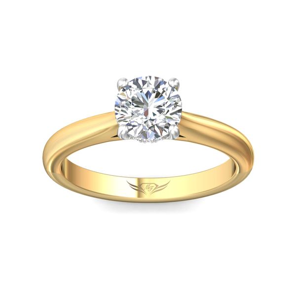 Flyerfit Solitaire 18K Yellow Gold Shank And Platinum Top Engagement Ring H-I SI1 Image 2 Christopher's Fine Jewelry Pawleys Island, SC